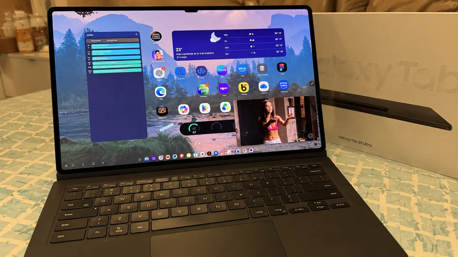 Foto do item Samsung Galaxy Tab S9 Ultra 512GB + 12GB RAM + Teclado Original Samsung + SPen